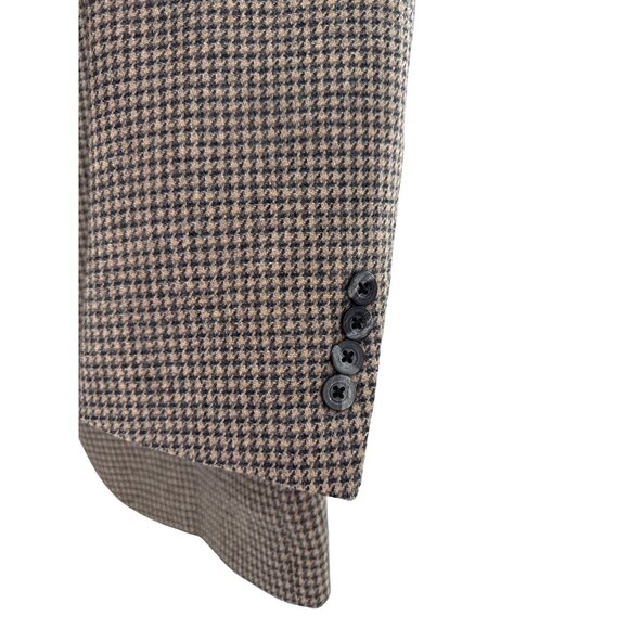 Christian Dior Houndstooth Blazer Jacket Mens Size L Wool Blend Black/Tan - Picture 4 of 7